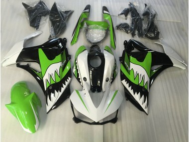 Hellgrüner & Weißer Hai 2015-2018 R3 Motorrad Verkleidung