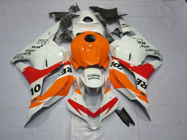 Hellorange & Weiß Repsol 2009-2012 CBR600RR Motorrad Verkleidung
