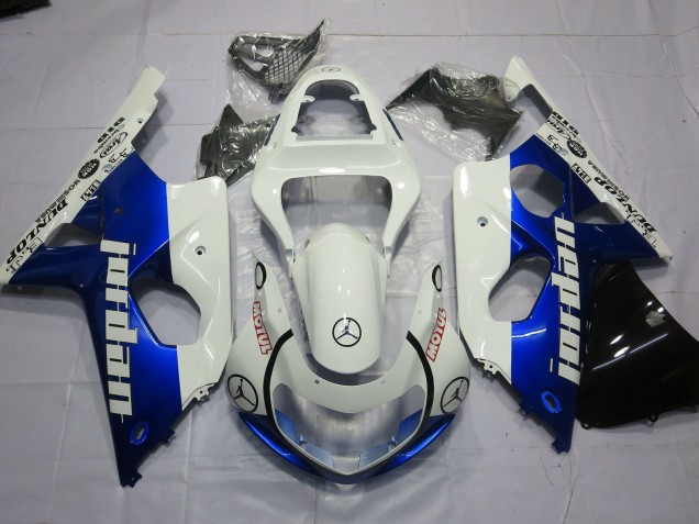 Jordan Blau & Weiß 2000-2002 GSXR 1000 Motorrad Verkleidung