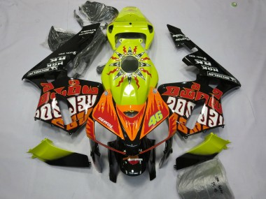 Leuchtend Gelb Rossi 2005-2006 CBR600RR Motorrad Verkleidung
