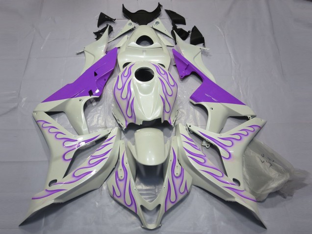 Lila Flamme Auf Weiß 2007-2008 CBR600RR Motorrad Verkleidung