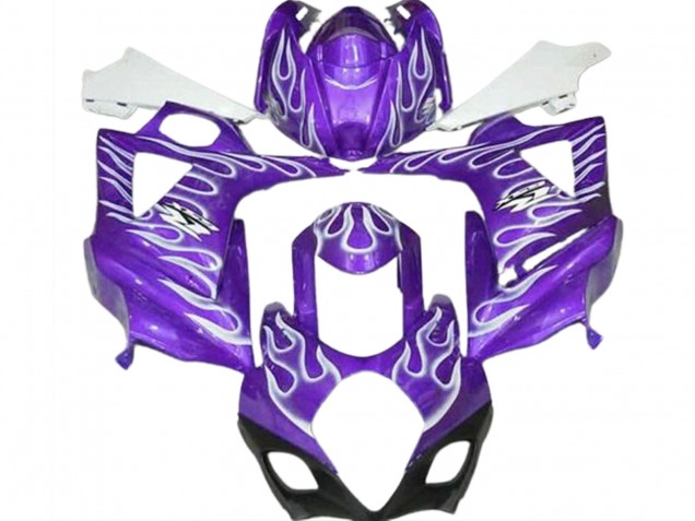Lila Glänzend & Weiß Flamme 2007-2008 GSXR 1000 Motorrad Verkleidung