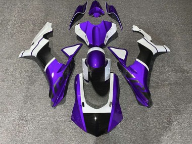 Lila & Kohlefaser Akzente 2015-2019 R1 Motorrad Verkleidung