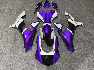 Lila & Kohlefaser Akzente 2015-2019 R1 Motorrad Verkleidung