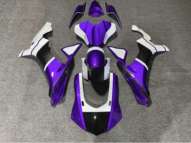 Lila & Kohlefaser Akzente 2015-2019 R1 Motorrad Verkleidung