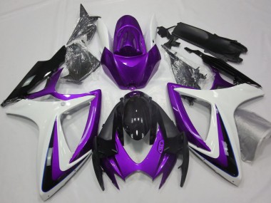Lila & Weiß Ohne Abzeichen 2006-2007 GSXR 600-750 Motorrad Verkleidung