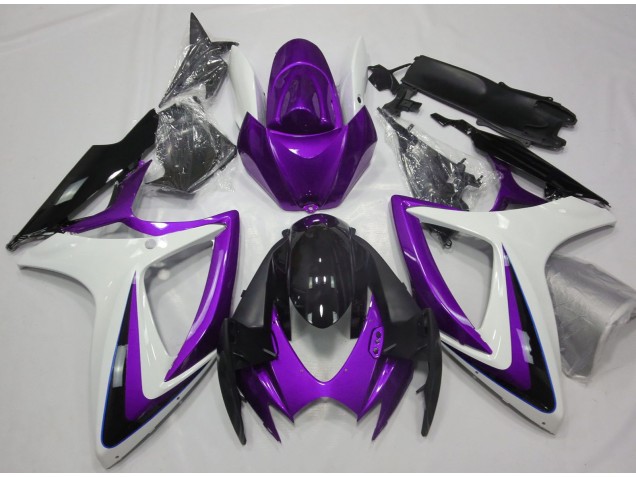 Lila & Weiß Ohne Abzeichen 2006-2007 GSXR 600-750 Motorrad Verkleidung