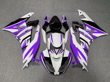 Lila Weiß & Schwarz Zag 2009-2012 ZX6R Motorrad Verkleidung