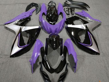 Lila Silber & Schwarz 2009-2016 GSXR 1000 Motorrad Verkleidung