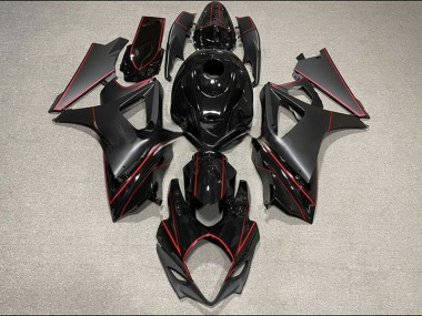 Matt & Glanz-Verzierungen In Schwarz & Rot 2007-2008 GSXR 1000 Motorrad Verkleidung