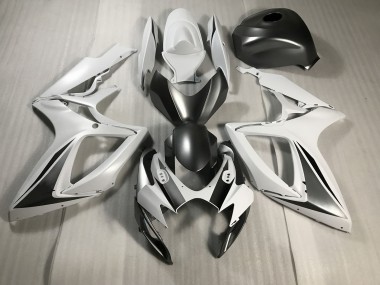 Matt Weiß & Grau 2006-2007 GSXR 600-750 Motorrad Verkleidung