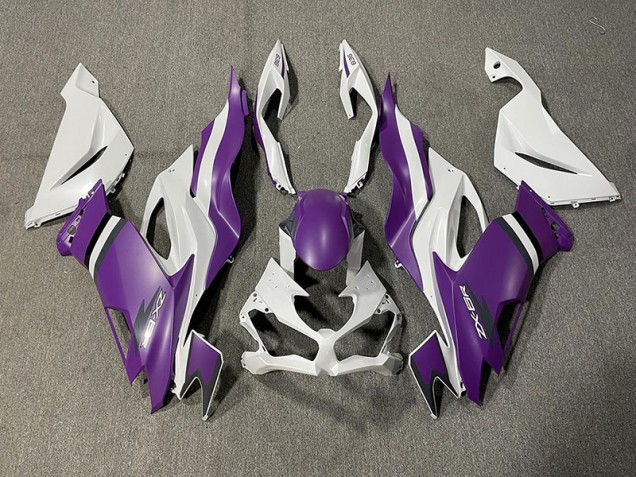 Matt Lila & Weiß 2019-2023 ZX6R Motorrad Verkleidung