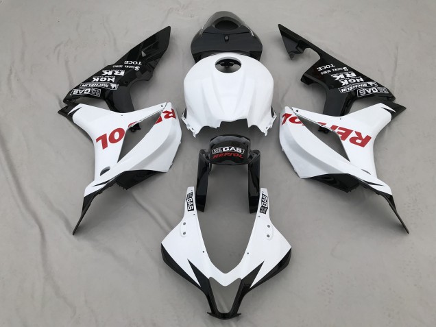 Matt Weiß & -Rot Repsol 2007-2008 CBR600RR Motorrad Verkleidung