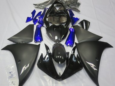 Matt Schwarz & Blau 2009-2011 R1 Motorrad Verkleidung