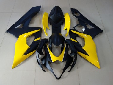Matt Schwarz & Gelb 2005-2006 GSXR 1000 Motorrad Verkleidung