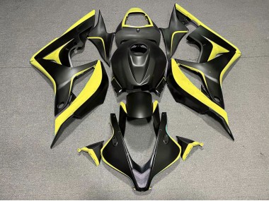 Matt Schwarz & Gelb 2007-2008 CBR600RR Motorrad Verkleidung