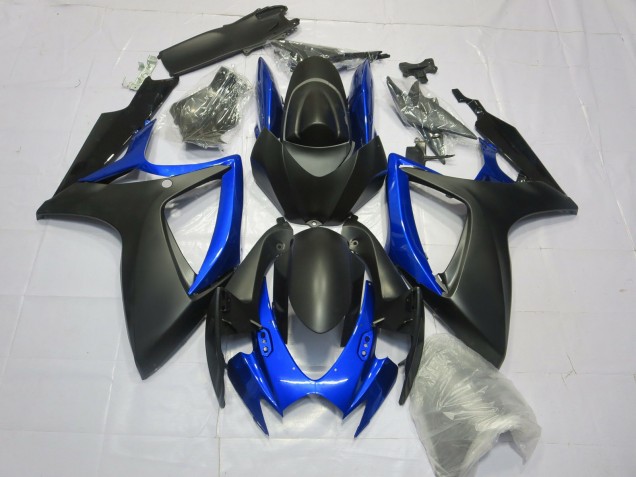 Matt Schwarz Glänzend Blau 2006-2007 GSXR 600-750 Motorrad Verkleidung