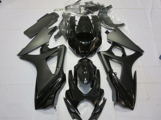Matt Schwarz Glänzend Schwarz 2007-2008 GSXR 1000 Motorrad Verkleidung