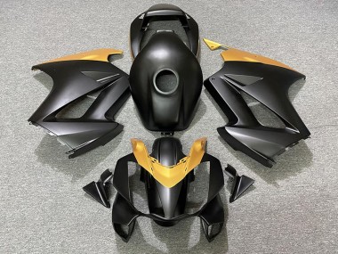 Matt Schwarz & Gold 2002-2012 VFR800 Motorrad Verkleidung