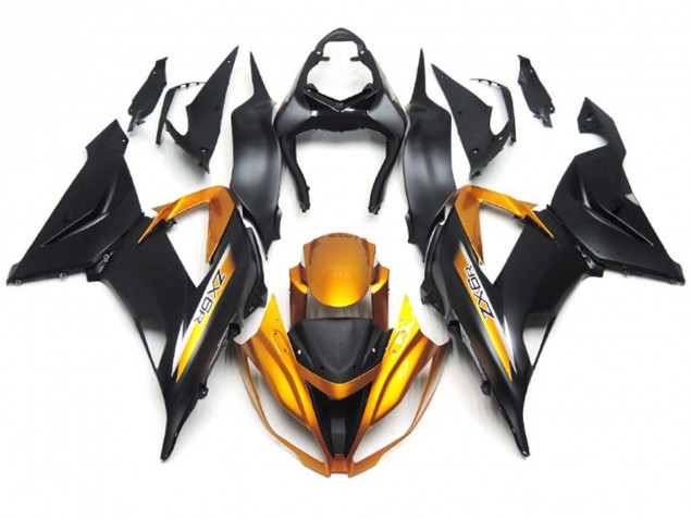 Matt Schwarz & Gold 2013-2018 ZX6R Motorrad Verkleidung