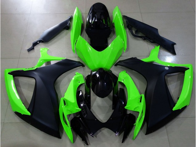 Matt Schwarz & Grün 2006-2007 GSXR 600-750 Motorrad Verkleidung Matt Schwarz & Grün 2006-2007 GSXR 600-750 Motorrad Verkleidung