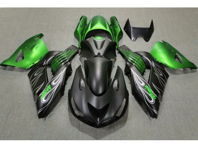 Matt Schwarz & Grün 2006-2011 ZX14R Motorrad Verkleidung