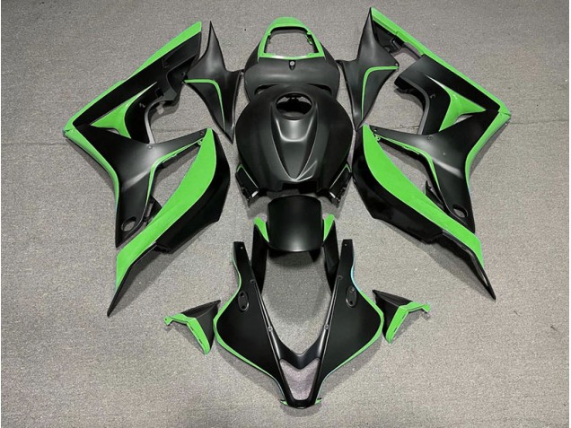 Matt Schwarz & Grün 2007-2008 CBR600RR Motorrad Verkleidung