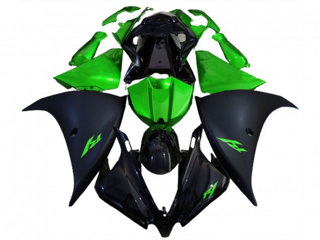 Matt Schwarz & Grün 2012-2014 R1 Motorrad Verkleidung