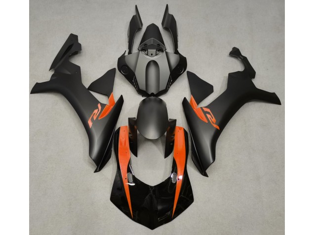Matt Schwarz & Orange 2015-2019 R1 Motorrad Verkleidung