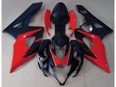 Matt Schwarz & Rot 2005-2006 GSXR 1000 Motorrad Verkleidung
