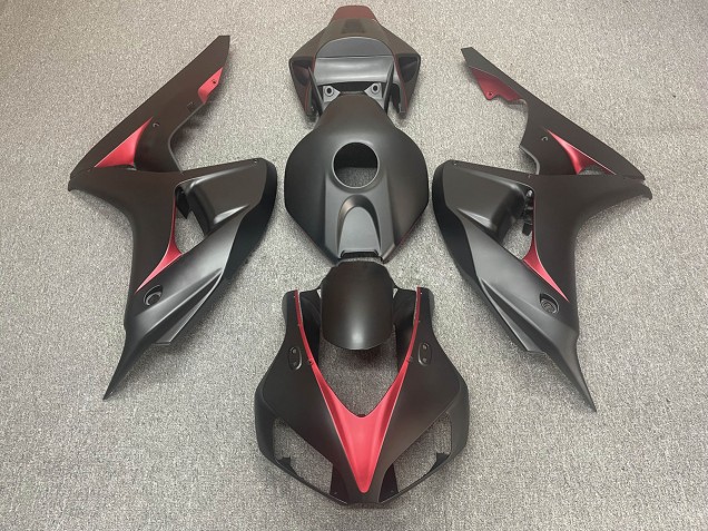 Matt Schwarz & Rot 2006-2007 CBR1000RR Motorrad Verkleidung