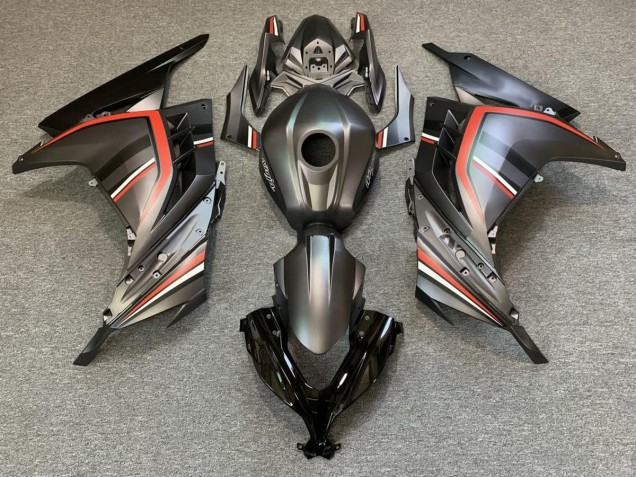 Matt Schwarz & Rot 2013-2018 Ninja 300 Motorrad Verkleidung