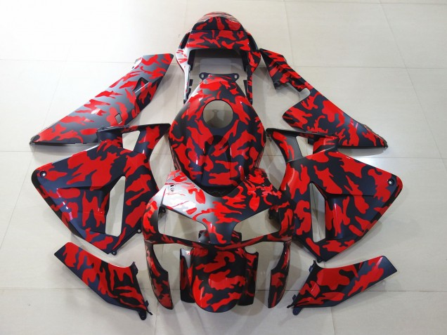 Matt Schwarz & Rot Tarnung 2003-2004 CBR600RR Motorrad Verkleidung