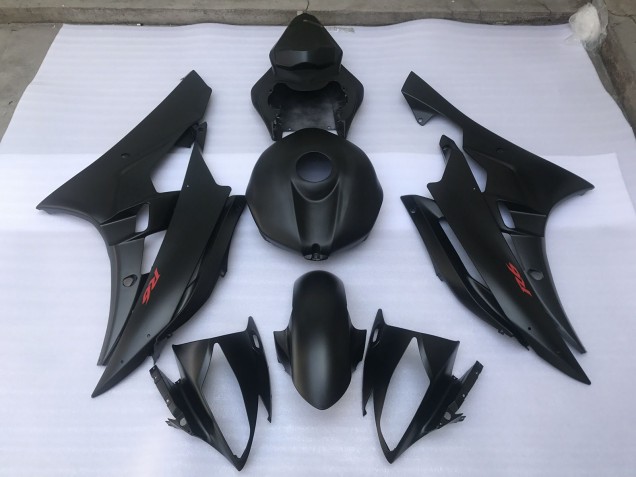 Matt Schwarz Schlicht 2006-2007 R6 Motorrad Verkleidung