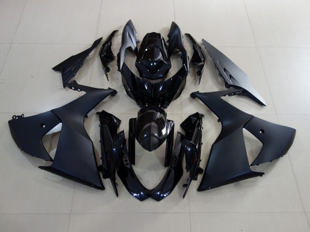 Matt Schwarz & Schwarz Glänzend 2009-2016 GSXR 1000 Motorrad Verkleidung