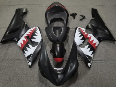 Matt Schwarzer Hai 2005-2006 ZX6R Motorrad Verkleidung