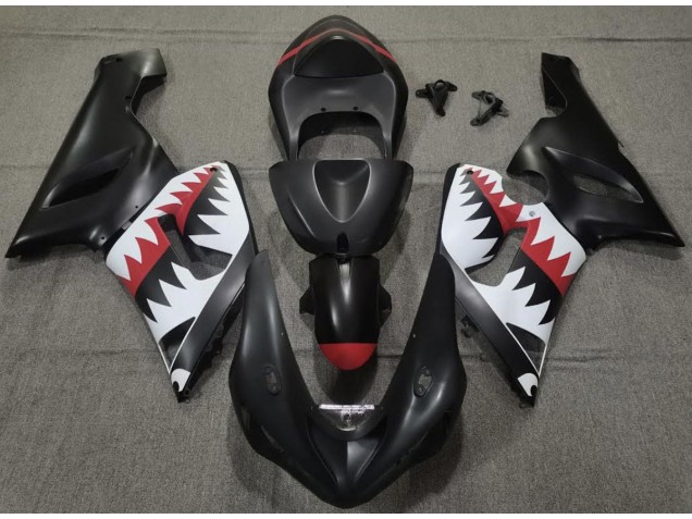 Matt Schwarzer Hai 2005-2006 ZX6R Motorrad Verkleidung