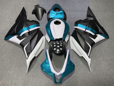 Matt Schwarzer & Hellblauer Stern 2009-2012 CBR600RR Motorrad Verkleidung