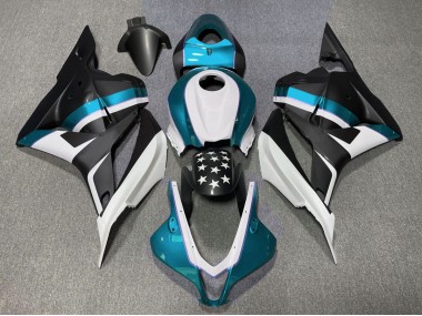 Matt Schwarzer & Hellblauer Stern 2009-2012 CBR600RR Motorrad Verkleidung
