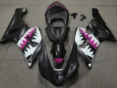 Matt Schwarzer & Rosa Hai 2005-2006 ZX6R Motorrad Verkleidung