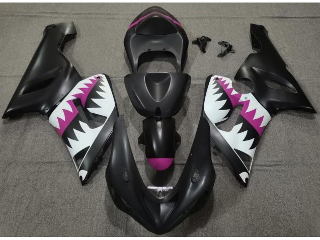 Matt Schwarzer & Rosa Hai 2005-2006 ZX6R Motorrad Verkleidung