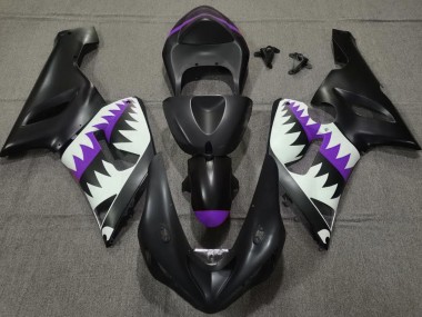Matt Schwarzer & Violetter Hai 2005-2006 ZX6R Motorrad Verkleidung