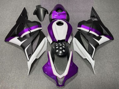 Matt Schwarzer & Violetter Stern 2009-2012 CBR600RR Motorrad Verkleidung
