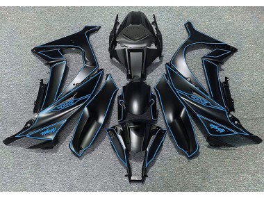 Matt Schwarzes & Blaues Futter 2011-2015 ZX10R Motorrad Verkleidung