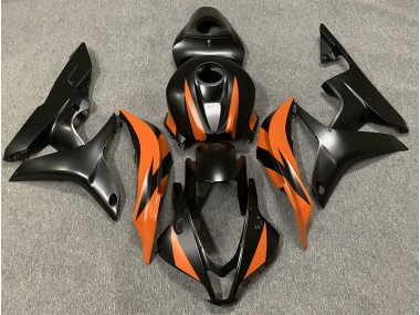 Matt Schwarzes & Orangefarbenes Design 2007-2008 CBR600RR Motorrad Verkleidung