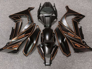 Matt Schwarzes & Orangefarbenes Futter 2011-2015 ZX10R Motorrad Verkleidung
