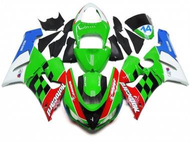Mehrfarbig Kariert 2005-2006 ZX6R Motorrad Verkleidung