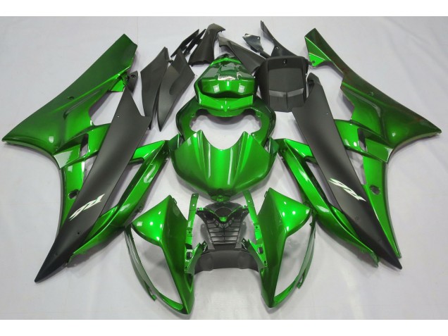 Metallic Grün & Schwarz 2006-2007 R6 Motorrad Verkleidung