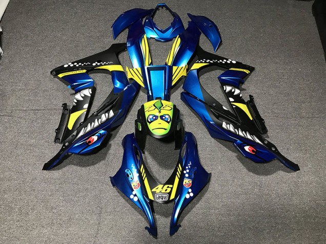 Metallisch Blauer Hai 2016-2019 ZX10R Motorrad Verkleidung