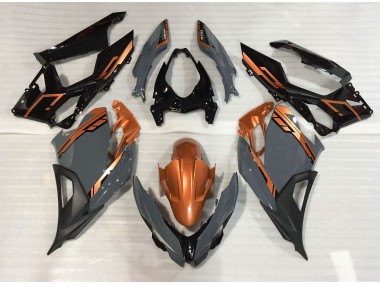 Nardo Grau & Orange 2018-2023 Ninja 400 Motorrad Verkleidung
